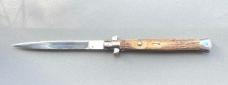 Vintage 13 inch INOX Italian Switchblade Stag Handle 