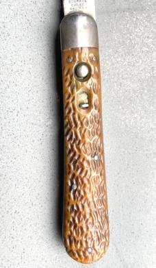 SCHRADE Cutlery Co Walden NY AUTO Jigged Bone 