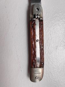 Vintage Springer Cleveland Cutlery Co Germany 1950’s Lever Automatic Knife Bone Handles 