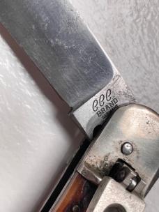 Vintage Springer Cleveland Cutlery Co Germany 1950’s Lever Automatic Knife Bone Handles 