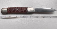 Vintage Springer Cleveland Cutlery Co Germany 1950’s Lever Automatic Knife Bone Handles 