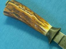 VINTAGE SMALL MINI HORN STAG FIXED BLADE BOWIE KNIFE KNIVES OLD VINTAGE SMALL MINI HORN STAG FIXED BLADE BOWIE KNIFE KNIVES OLD