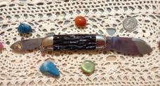 WOLVERINE 1998 2 Blade KNIFE COLLECTORS CLUB ~ BONE HANDLE ~ MINT TO GREAT ~ $70.00