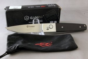 GANZO G721 AUTOMATIC, Wood Handles, Fires Hard and Locks Tight, Box & Pouch