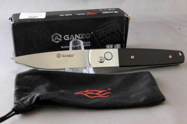 GANZO G721 AUTOMATIC, Wood Handles, Fires Hard and Locks Tight, Box & Pouch