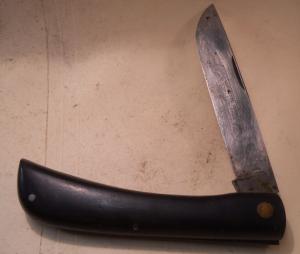 Huge German Eye Sodbuster Knife 5 1/2" long Old Vintage