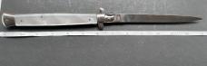 Vintage 13” Italian Stiletto Rostfrei White Acrylic Pearl