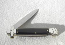 NEW A.G.A. CAMPOLIN 9" MALTESE BRAZILIAN HORN MODIFIED BAYONET BLADE NICKEL SILVER BOLSTERS W/POUCH NEW A.G.A. CAMPOLIN 9" MALTESE BRAZILIAN HORN MODIFIED BAYONET BLADE NICKEL SILVER BOLSTERS W/POUCH
