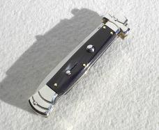 NEW A.G.A. CAMPOLIN 9" MALTESE BRAZILIAN HORN MODIFIED BAYONET BLADE NICKEL SILVER BOLSTERS W/POUCH NEW A.G.A. CAMPOLIN 9" MALTESE BRAZILIAN HORN MODIFIED BAYONET BLADE NICKEL SILVER BOLSTERS W/POUCH