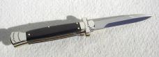 NEW A.G.A. CAMPOLIN 9" MALTESE BRAZILIAN HORN MODIFIED BAYONET BLADE NICKEL SILVER BOLSTERS W/POUCH NEW A.G.A. CAMPOLIN 9" MALTESE BRAZILIAN HORN MODIFIED BAYONET BLADE NICKEL SILVER BOLSTERS W/POUCH