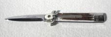 NEW AKC ITALIAN LEVERLETTO 8" GENUINE STAG WITH NEW MODIFIED BAYONET BLADE NICKEL SILVER BOLSTERS NEW AKC ITALIAN LEVERLETTO 8" GENUINE STAG WITH NEW MODIFIED BAYONET BLADE NICKEL SILVER BOLSTERS
