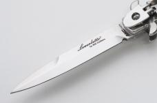 NEW AKC ITALIAN LEVERLETTO 8" GENUINE STAG WITH NEW MODIFIED BAYONET BLADE NICKEL SILVER BOLSTERS 