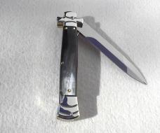NEW A.G.A. CAMPOLIN 9" MALTESE BRAZILIAN HORN MODIFIED BAYONET BLADE NICKEL SILVER BOLSTERS W/POUCH NEW A.G.A. CAMPOLIN 9" MALTESE BRAZILIAN HORN MODIFIED BAYONET BLADE NICKEL SILVER BOLSTERS W/POUCH