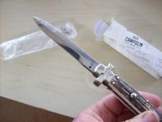 A. G. A. Campolin Lever Maltese Cross Bayonet Large 9 Incher Lockback W/Genuine Stag/Antler NIB A. G. A. Campolin Lever Maltese Cross Bayonet Large 9 Incher Lockback W/Genuine Stag/Antler NIB