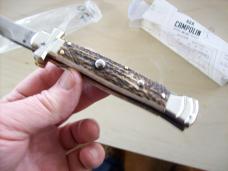 A. G. A. Campolin Lever Maltese Cross Bayonet Large 9 Incher Lockback W/Genuine Stag/Antler NIB A. G. A. Campolin Lever Maltese Cross Bayonet Large 9 Incher Lockback W/Genuine Stag/Antler NIB