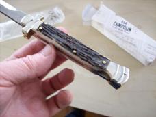 A. G. A. Campolin Lever Maltese Cross Bayonet Large 9 Incher Lockback W/Genuine Stag/Antler NIB A. G. A. Campolin Lever Maltese Cross Bayonet Large 9 Incher Lockback W/Genuine Stag/Antler NIB