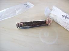 A. G. A. Campolin Lever Maltese Cross Bayonet Large 9 Incher Lockback W/Genuine Stag/Antler NIB A. G. A. Campolin Lever Maltese Cross Bayonet Large 9 Incher Lockback W/Genuine Stag/Antler NIB