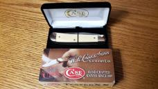Case XX IV254D Genuine Elephant Ivory with Damascus Blades c.1992 Full sized, 4" closed W/box unused