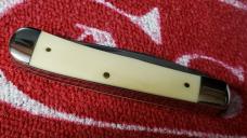 Case XX IV254D Genuine Elephant Ivory with Damascus Blades c.1992 Full sized, 4" closed W/box unused