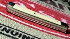 Case XX IV254D Genuine Elephant Ivory with Damascus Blades c.1992 Full sized, 4" closed W/box unused
