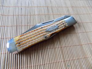 Rare CASE Swing Guard Bradford Tested 61050L SAB Knife, with burnt corn cob handles.