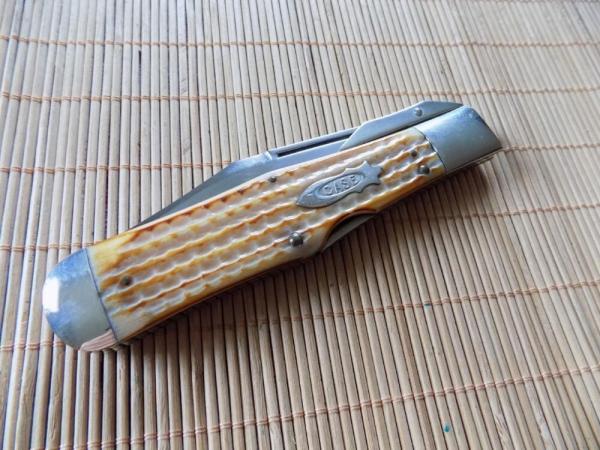 Rare CASE Swing Guard Bradford Tested 61050L SAB Knife, with burnt corn cob handles.