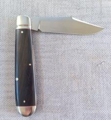 K'roo African Blackwood Clip Ennglish Jack..Rwl34..4.25 closed..red liners..spacers fluted bolsters 