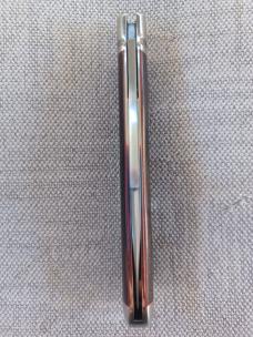K'roo African Blackwood Clip Ennglish Jack..Rwl34..4.25 closed..red liners..spacers fluted bolsters 