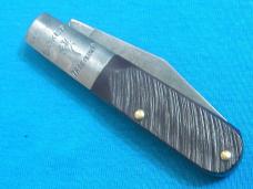 VINTAGE BOKER TREE BRAND 493 BARLOW BAREHEAD SAWCUT DELRIN FOLDING POCKET PEN KNIFE KNIVES OLD