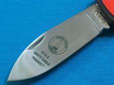 VINTAGE WHITE EAGLE GASOLINE GAS PUMP AD FRANKLIN MINT FM FOLDING POCKET KNIFE KNIVES OLD