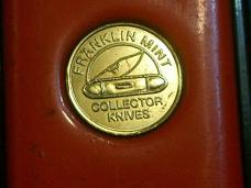 VINTAGE WHITE EAGLE GASOLINE GAS PUMP AD FRANKLIN MINT FM FOLDING POCKET KNIFE KNIVES OLD