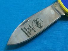 VINTAGE BLUE SUNOCO GASOLINE GAS PUMP AD FRANKLIN MINT FM FOLDING POCKET KNIFE KNIVES OLD