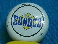 VINTAGE BLUE SUNOCO GASOLINE GAS PUMP AD FRANKLIN MINT FM FOLDING POCKET KNIFE KNIVES OLD