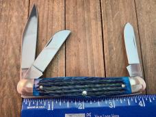 Henckels by Boker Stockman Blue Pin Feather Jigged Bone Solingen Germany