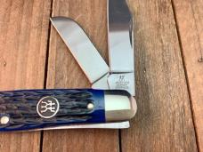 Henckels by Boker Stockman Blue Pin Feather Jigged Bone Solingen Germany
