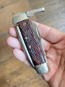 VINTAGE SCHRADE WALDEN NY 735 Sailors Rigging Rope Knife MARLIN SPIKE NAVY
