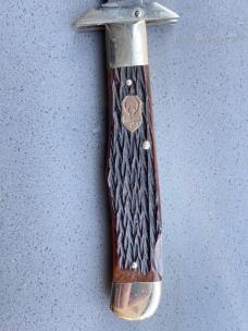 Vintage BUCK CREEK 89 SOLINGEN Bone Cheetah Style Swing-guard Folder 