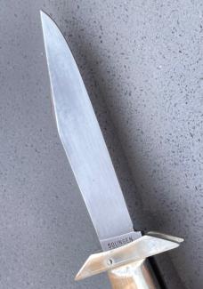 Vintage BUCK CREEK 89 SOLINGEN Bone Cheetah Style Swing-guard Folder 