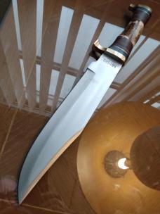 HUGH MARBLES REPRODUCTION STAG HANDLE BOWIE.
