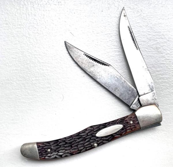Vintage US WESTERN Boulder CO 062 Two-blade Folder Jigged Bone Vintage US WESTERN Boulder CO 062 Two-blade Folder Jigged Bone