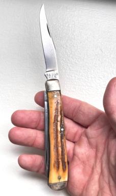 VINTAGE KA-BAR Two-Blade Folder STAG 