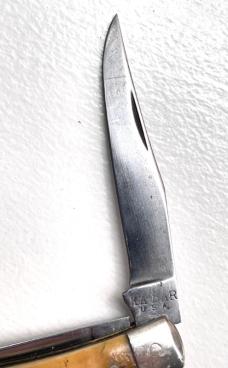 VINTAGE KA-BAR Two-Blade Folder STAG 