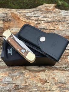 BUCK 110 AUTO BRASS BOLSTER WITH SHEATH & BOX