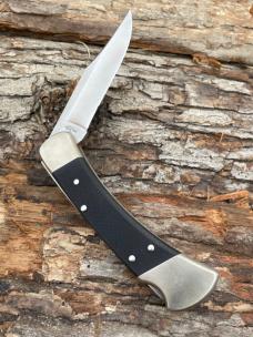 BUCK 110 AUTO ELITE NICKEL BOLSTER WITH SHEATH & BOX
