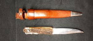 HOFFRITZ half folding Bowie Pig-Sticker with Sheath 12"