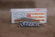 CASE BLACK & WHITE FIBER WEAVE SWAY BACK FOLDING KNIFE 38931
