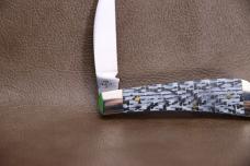 CASE BLACK & WHITE FIBER WEAVE SWAY BACK FOLDING KNIFE 38931
