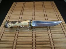 SCHRADE UNCLE HENRY 153UH GOLDEN SPIKE 1980'S HIGH CARBON STEEL USA KNIFE, SHEATH, STONE, BOX, PAPER