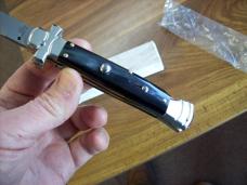 A. G. A. Campolin  Lever Maltese Cross Large 9 Incher Bayonet Lockback W/Brazilian Horn Handles NIB