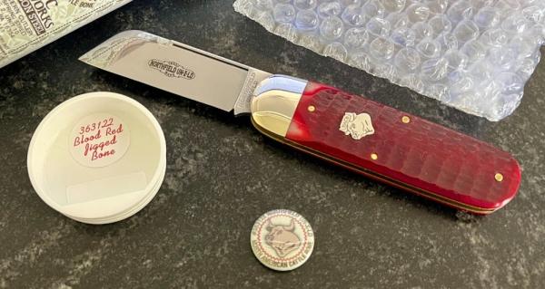 Great Eastern Cutlery Northfield 363122 Toenail Clipper, Blood Red Jigged Bone Handle, GEC 36, New 